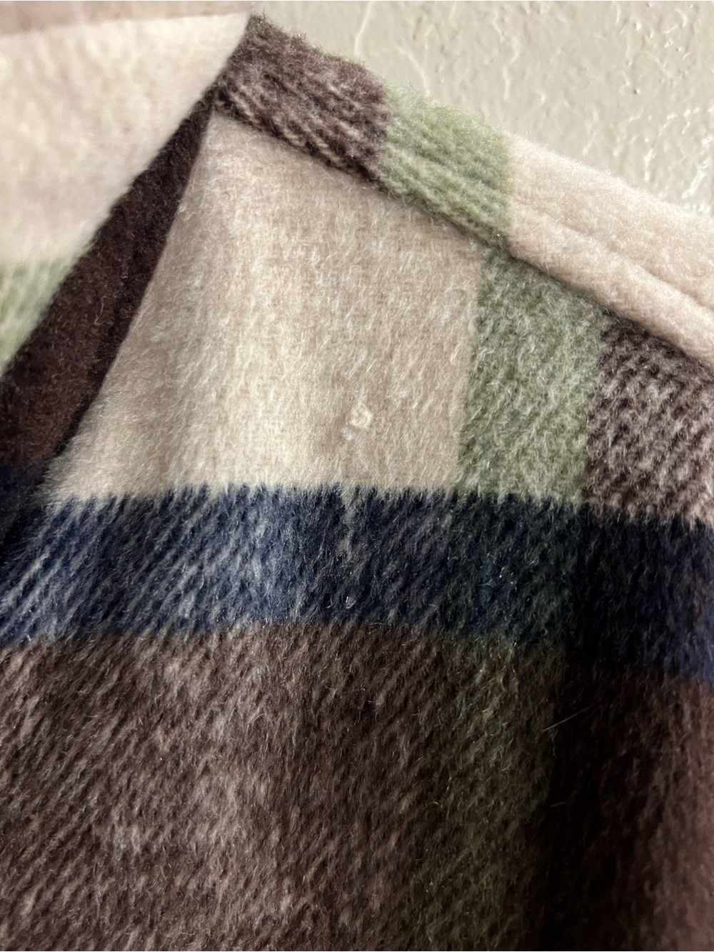Ashley By 26 International Plaid Shirt Jacket in Navy, Brown & Cream - Picture 3 of 8